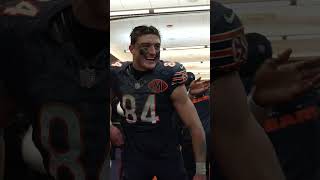 Smiling through it all, can't believe this is our life #lockerroom #nflplayoffs #chicagobears
