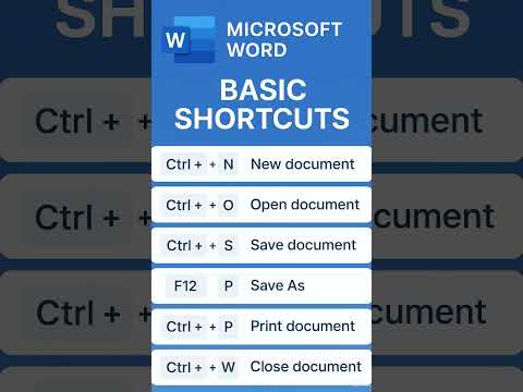 ✨ Basic MS Word Shortcuts | Save Time Instantly! #shorts #msword