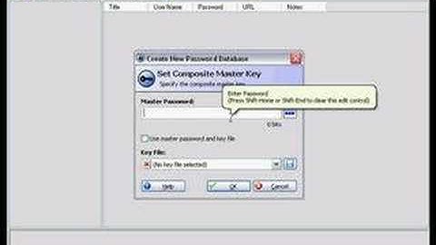 Keepass - Install and create a new database