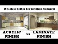 Acrylic Finish vs Laminate Finish which is better for kitchen cabinet?