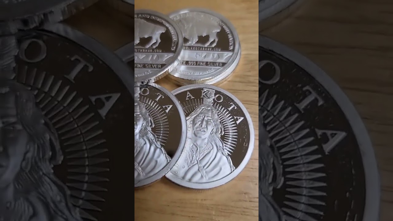 Highly Sought After By Collectors - One Troy Ounce Silver Lakota Crazy Horse Rounds