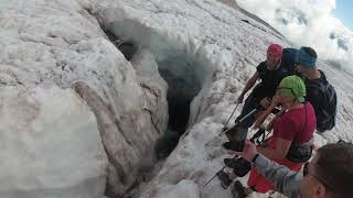 Восхождение на Казбек - 11.08.2019, спуск, экскурсия по леднику