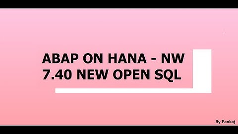 New OPEN SQL, PAAS IAAS SAAS