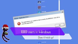 What happens if you create 10000 users in Windows?