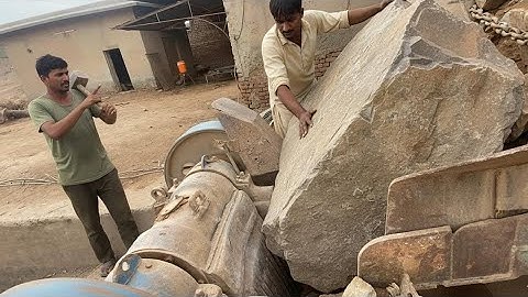 EXTREME Rock Crusher Machine for Construction — Heavy Equipment Crushing Process