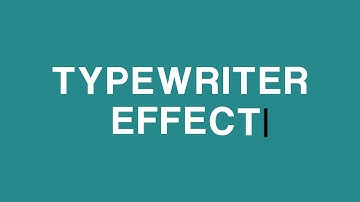 How to create a Typewriter / Typing Text effect in HTML using CSS & jQuery