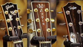 Gibson vs. Martin vs. Taylor  Expensive Acoustic Guitar Shootout!