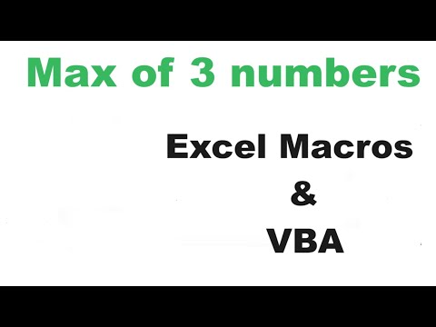Maximum of Three numbers in Excel Macros & VBA