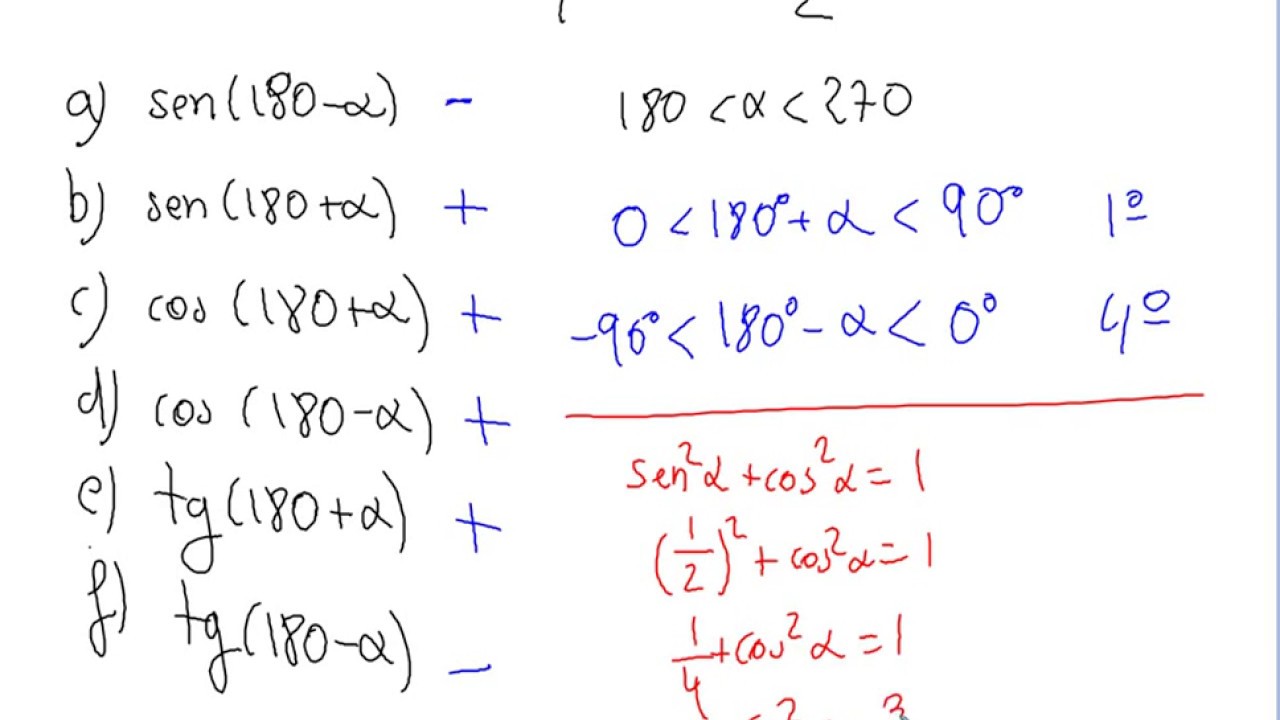 Cómo calcular las razones trigonométricas si nos dan una (Sin ...