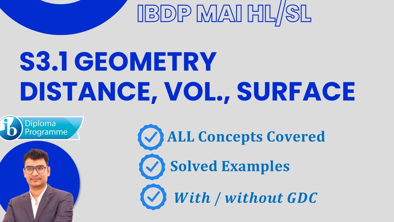 IB DP MAI HL SL 3.1 Geometry distance, midpoint, section formula, volume and surface area, angle