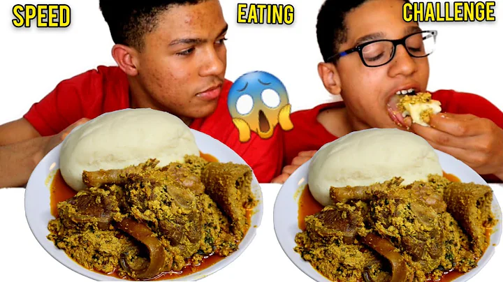 ASMR FUFU & THE FAMOUS EGUSI SOUP + GOAT MEAT | SPEED EATING CHALLENGE | AFRICAN FOOD | FUFU MUKBANG