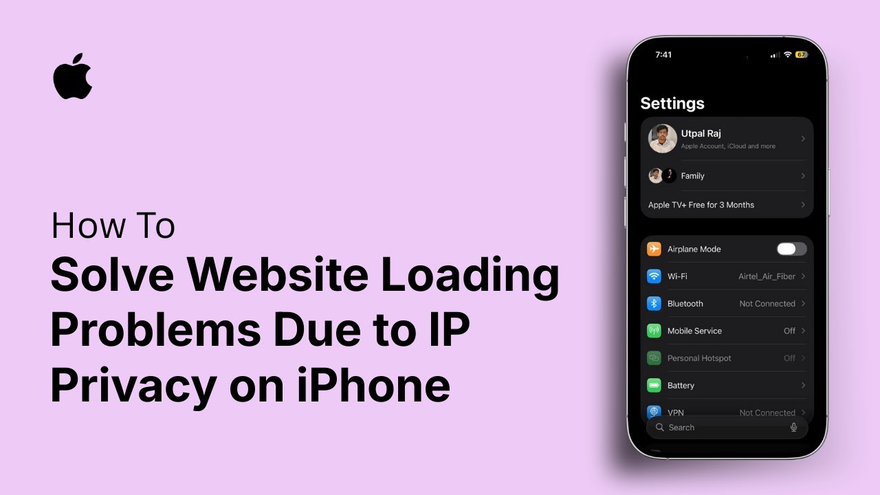 How to Solve Website Loading Problems Due to IP Privacy on iPhone - YouTube
