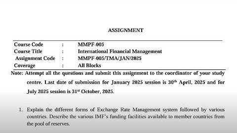 MMPF - 005 Solved Assignment Jan 2025 | July 2025 | MBA MMPF-005 International Financial Management