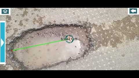 Pothole length measure using ARMath App