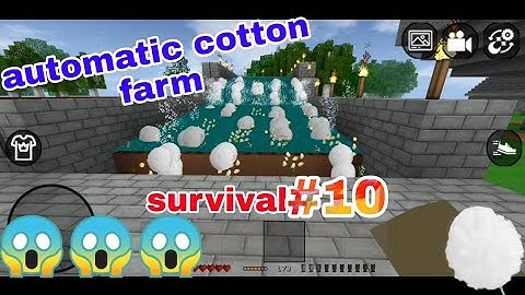 tutorial automatic cotton farm 😱😱😱 || #10 || mini block craft Survival || #kbcraft