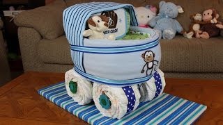 baby carriage diaper cake instructions