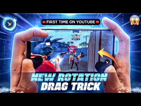 New Rotation Drag One Tap Headshot Trick On Mobile | Rotation Drag Trick Free Fire !!
