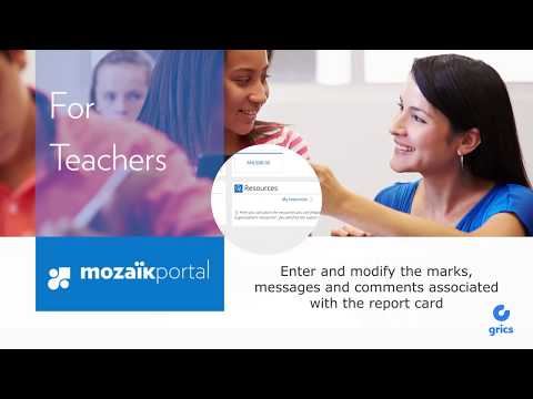 Enter and modify Report Card - Mozaïk-Portal For Teachers