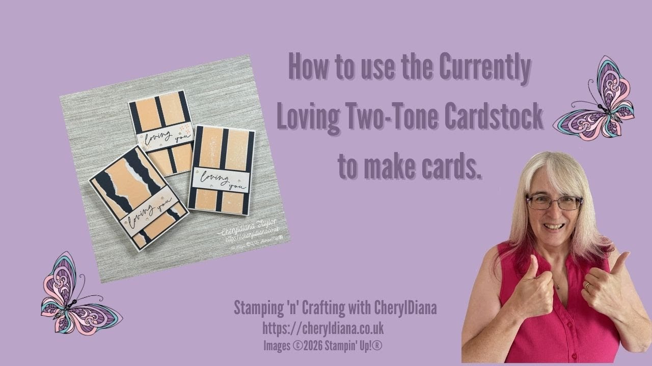 How to use the Currently Loving Two-Tone Cardstock in different ways to make your own cards.