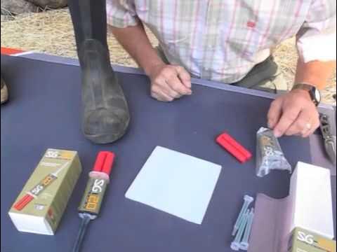 How to patch Cabelas fishing waders, muck and barn boots with Shoe
