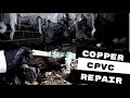 Water Service  Copper Pipe To CPVC Pipe Repair