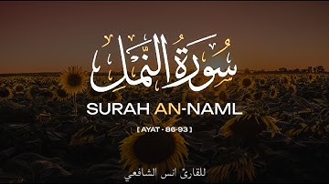 Surah - An-naml ( سورة نمل )❤️ || تلاوة باكية  || للقارئ انس الشافعي 🥺