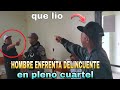 Tremendo lío: Hombre enfrenta a un del1ncuente en pleno cuartel, película Wiuu