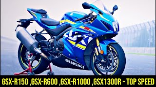 🔥 Suzuki GSX-R150 ,R600 ,R750 ,R1000 ,1300R Hayabusa - Максимальная Скорость 2021 🚀!
