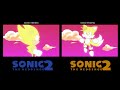 SONIC THE HEDGEHOG 2 GOOD ENDING (SONIC VS TAILS VERSION) SIDE BY SIDE COMPARISON