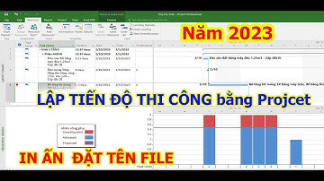 Tùy chỉnh in ấn và đặt tên file trong Projcet mới nhất năm 2023 | Lập bảng tiến độ thi công