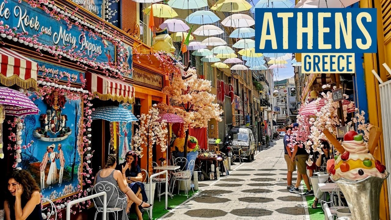 Athens, اليونان | جولة شتوية في المدينة 4K | 4 فبراير 2023