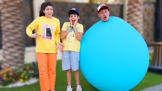 Jason dan Alex bermain Tantangan Balon | Permainan luar ruangan untuk anak-anak