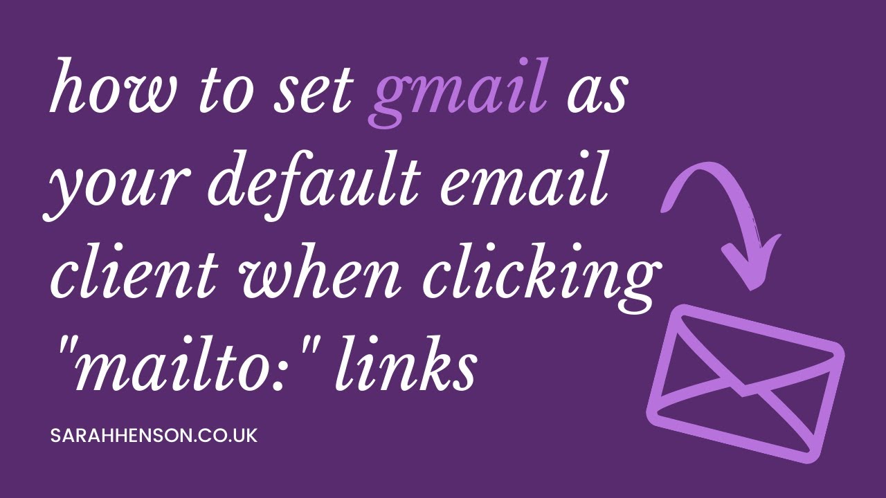 how to set default mail client to gmail