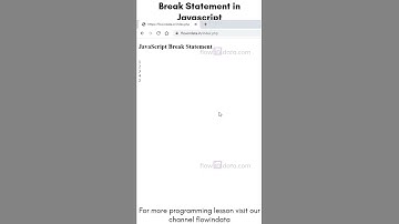 Break Statement in JavaScript in 1 Minute!  #shorts