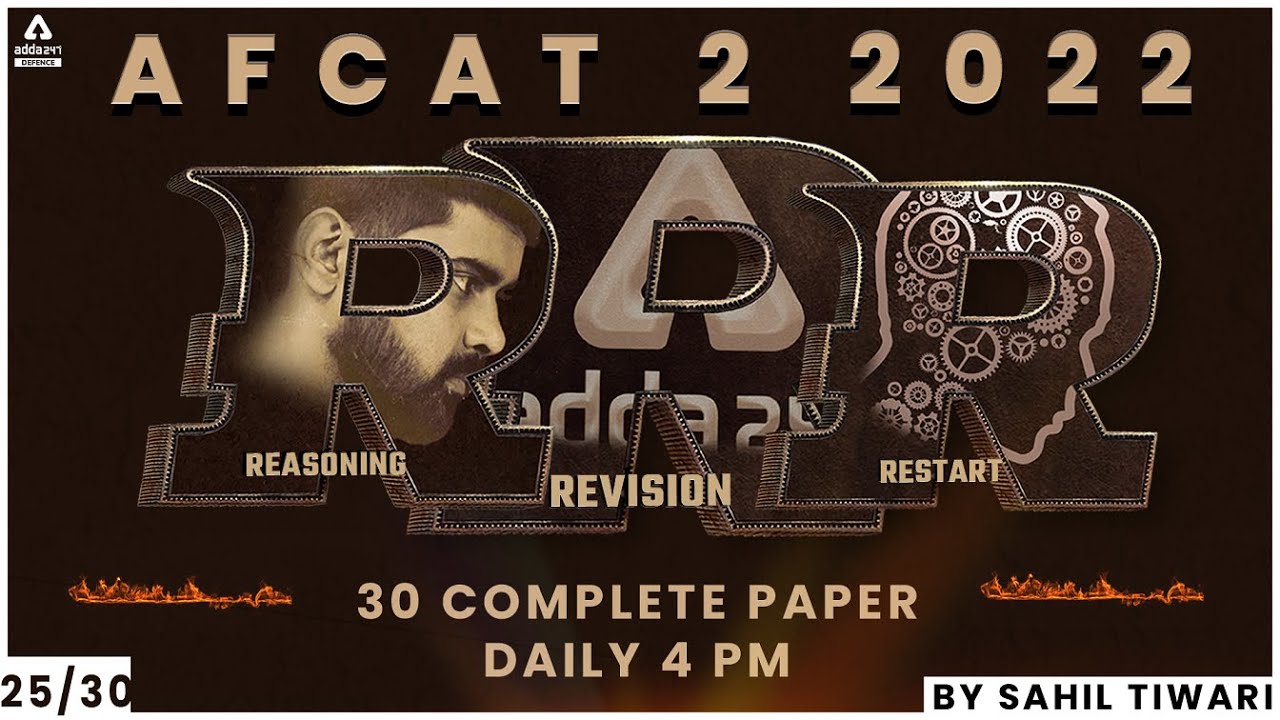 AFCAT 2 2022 | AFCAT Reasoning | AFCAT Reasoning Previous Year Question Paper #25 | By Sahil Tiwari