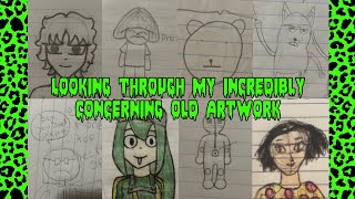 Looking through my concerning old artwork | childhood sketchbook tour