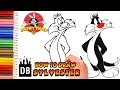 How to Draw Silvestre Cat  - Looney Tunes | 4 Kids