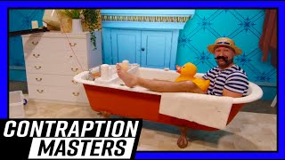 Two Incredible Machines to Make the Bed WITHOUT Leaving your Bath | Contraptions Masters (S1E1)