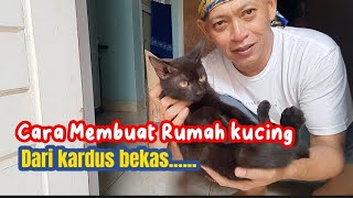 Cara membuat Rumah kucing dari kardus bekas..... #kucinglucu #cat #comedy #rumahkucing Cara membuat Rumah kucing dari kardus bekas..... #kucinglucu #cat #comedy #rumahkucing