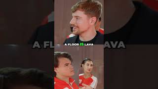 Floor is Lava Challenge: Handcuffed Teams Eliminated! #shorts