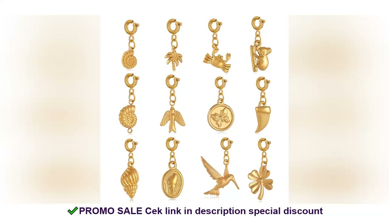 Cute Crab/Conch/Seagull/Clover Charm With Spring Clasp Buckle Stainless Steel Marine Choker Pendants
