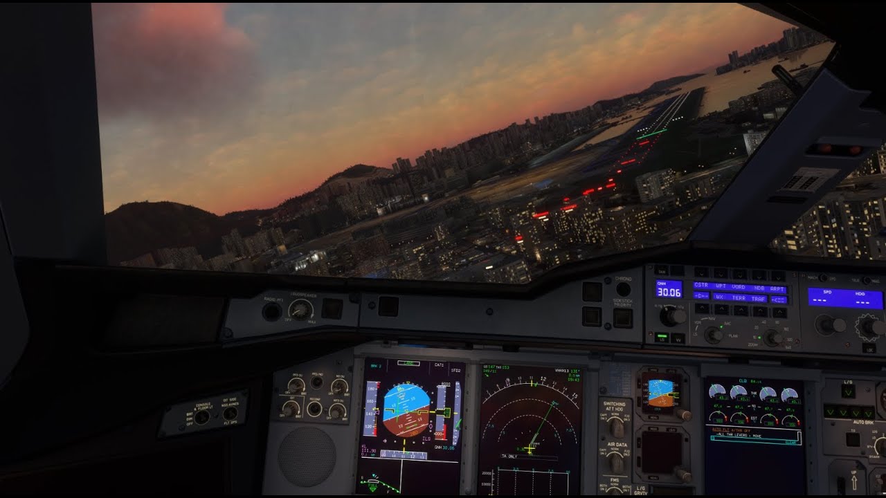 FlyByWire A380 Landing in Kai Tak Airport