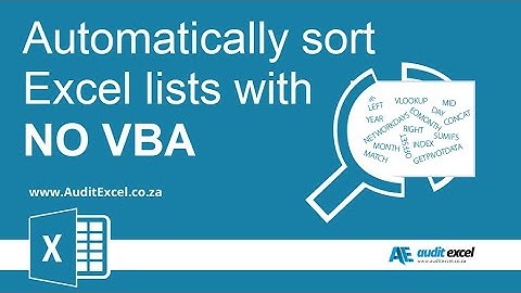 Excel-Listen automatisch sortieren ohne VBA