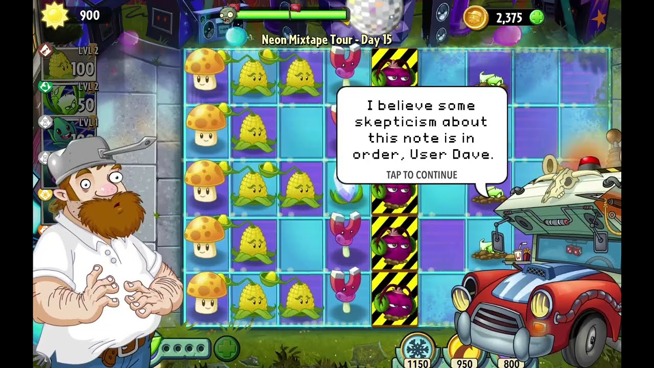 Plants vs. Zombies 2: Neon Mixtape Tour - Прохождение игры, часть 5