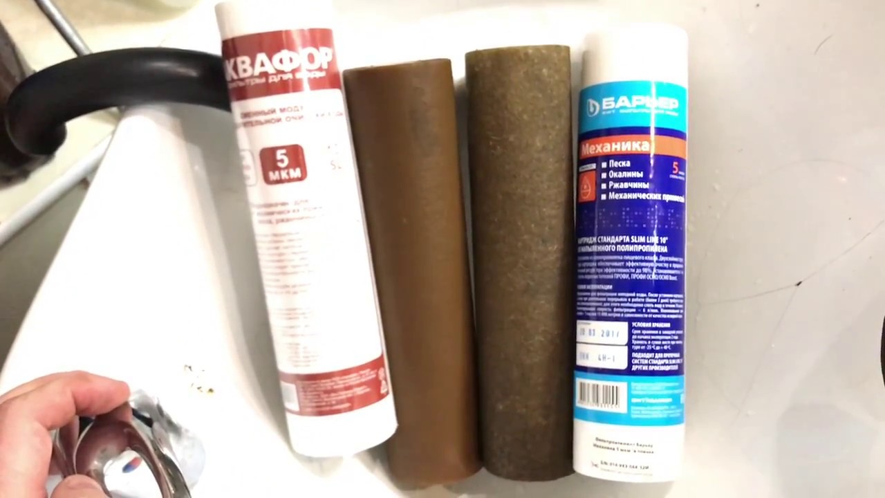 Фильтр для воды Аквафор и Барьер. Замена фильтрующих элементов на вводе ...