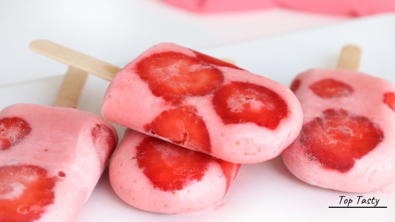 3 Ingredients Strawberry Ice Cream Recipe | Healthy | Top Tasty Recipes