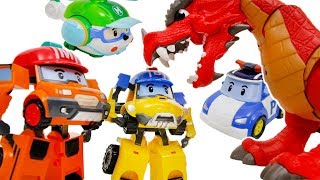 Robocar Poil Friends Vs Giant Dragon Find A Paw Patrol. Toy Cartoons For Children