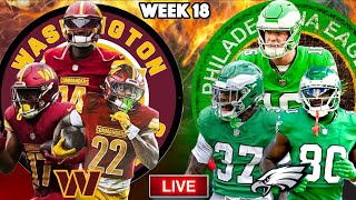 🏈 Commanders vs Eagles, ULTIMATE Live Stream Reactions | Week 18