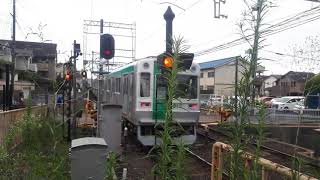 近鉄丹波橋駅で京都市営地下鉄10系1112F普通新田辺行き発車シーン（2021年7月10日土曜日）携帯電話で撮影