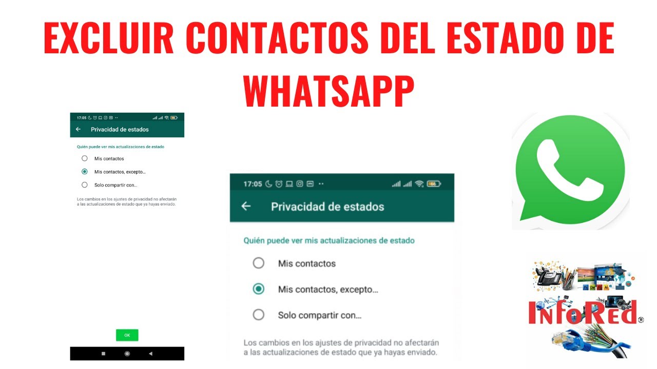 Cómo Excluir Contactos en los Estados de WhatsApp - YouTube